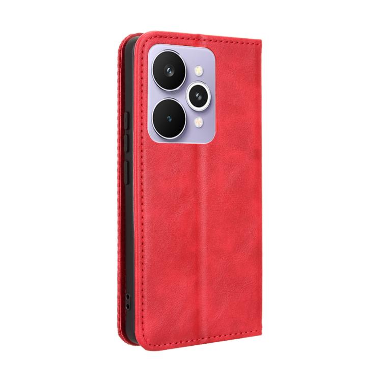 For Realme 15 5G / 15 Pro 5G Magnetic Buckle Retro Texture Leather Phone Case