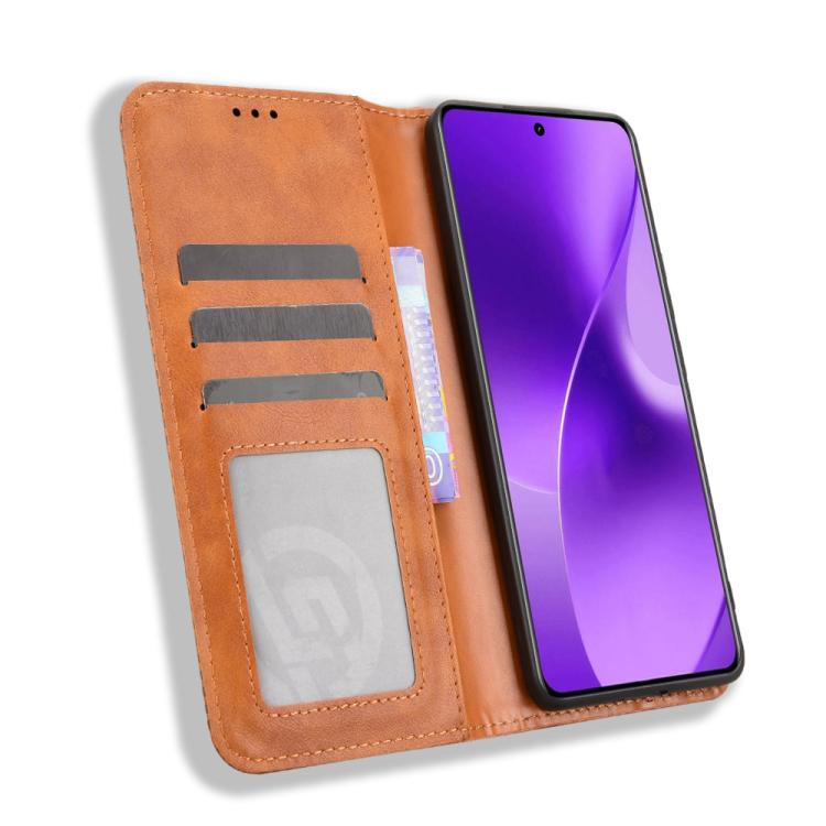 For Realme 15 5G / 15 Pro 5G Magnetic Buckle Retro Texture Leather Phone Case