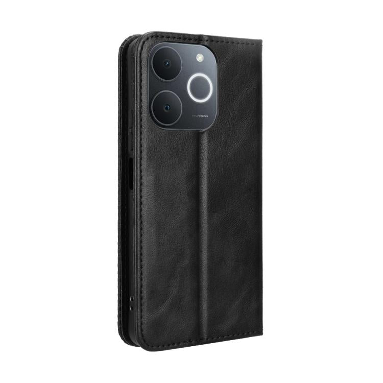 For Realme C71 4G India / Note 70T 4G Magnetic Buckle Retro Texture Leather Phone Case