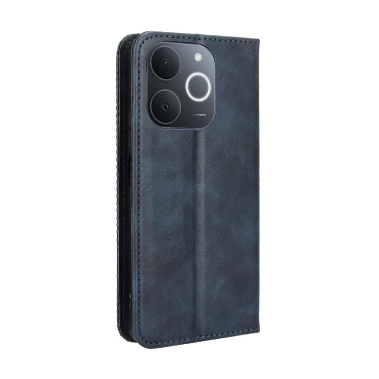 For Realme C71 4G India / Note 70T 4G Magnetic Buckle Retro Texture Leather Phone Case