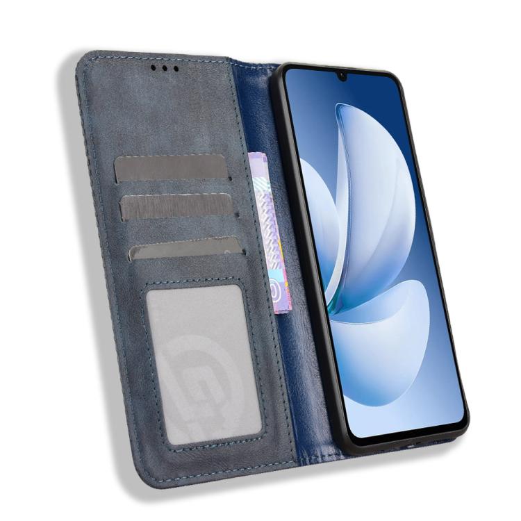 For Realme C71 4G India / Note 70T 4G Magnetic Buckle Retro Texture Leather Phone Case