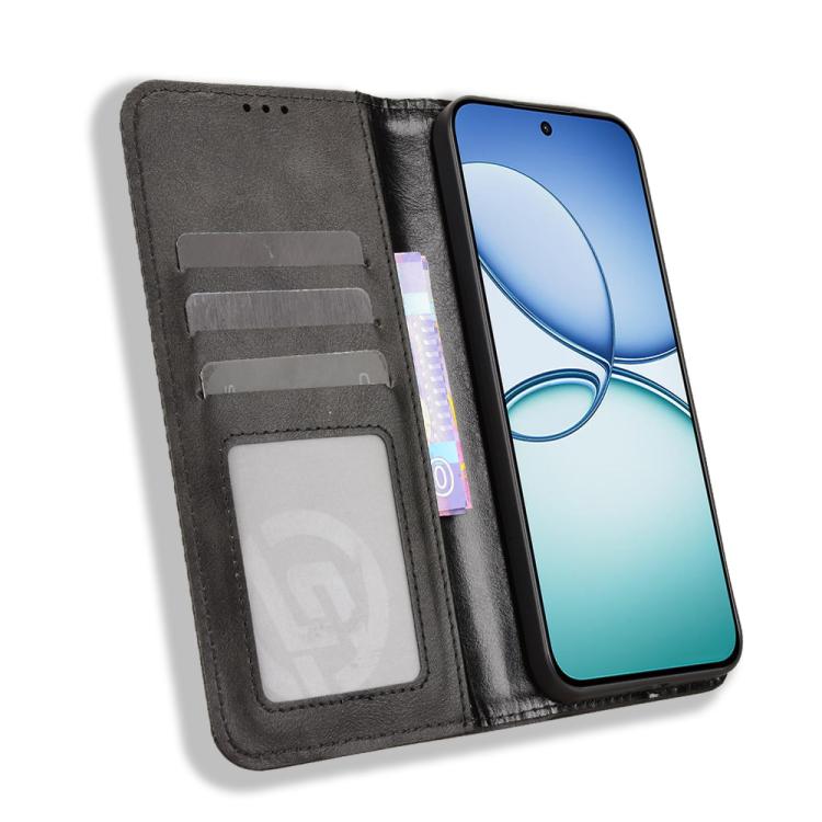 For Realme 15T 5G Magnetic Buckle Retro Texture Leather Phone Case