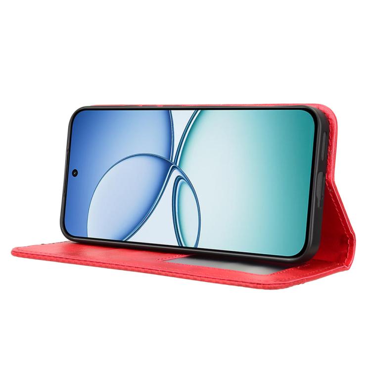 For Realme 15T 5G Magnetic Buckle Retro Texture Leather Phone Case