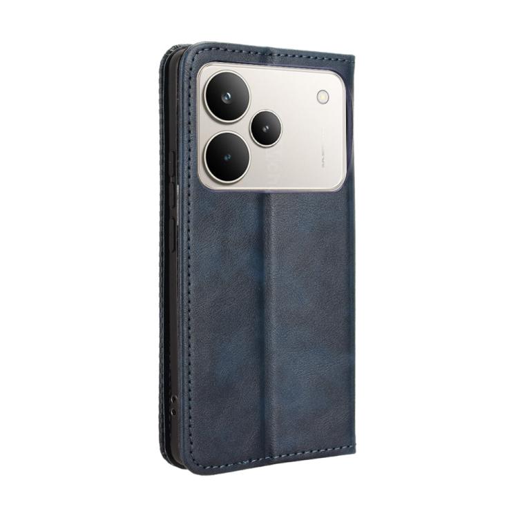 For Realme P4 5G Magnetic Buckle Retro Texture Leather Phone Case