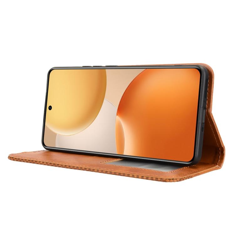 For Realme P4 5G Magnetic Buckle Retro Texture Leather Phone Case
