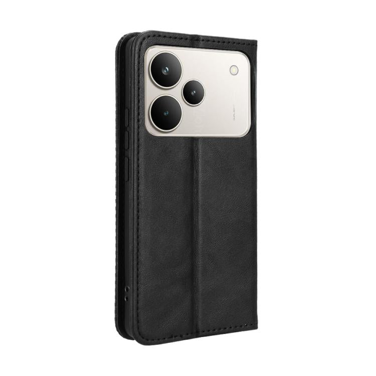 For Realme P4 Pro 5G Magnetic Buckle Retro Texture Leather Phone Case