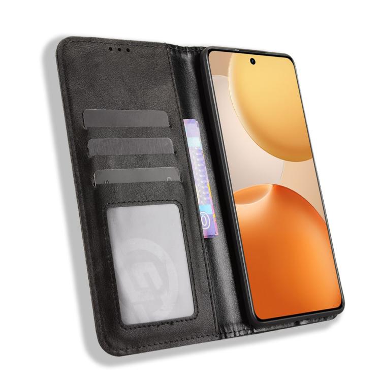 For Realme P4 Pro 5G Magnetic Buckle Retro Texture Leather Phone Case