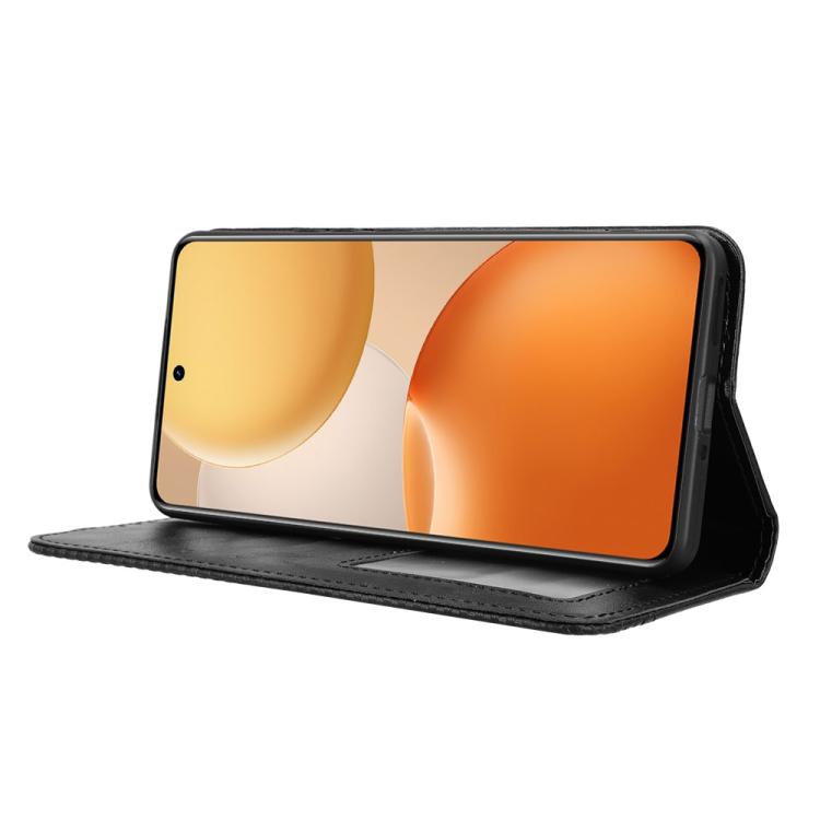For Realme P4 Pro 5G Magnetic Buckle Retro Texture Leather Phone Case