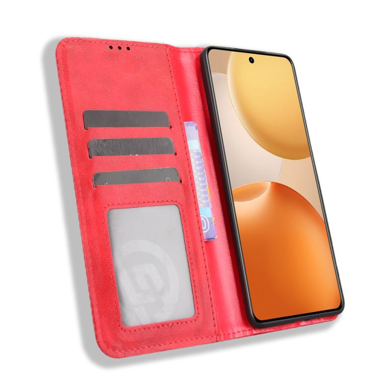 For Realme P4 Pro 5G Magnetic Buckle Retro Texture Leather Phone Case