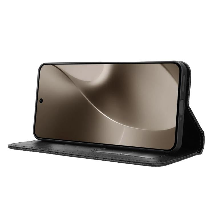 For Realme 15 SEA Magnetic Buckle Retro Texture Leather Phone Case