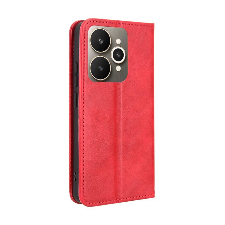 For Realme 15 SEA Magnetic Buckle Retro Texture Leather Phone Case