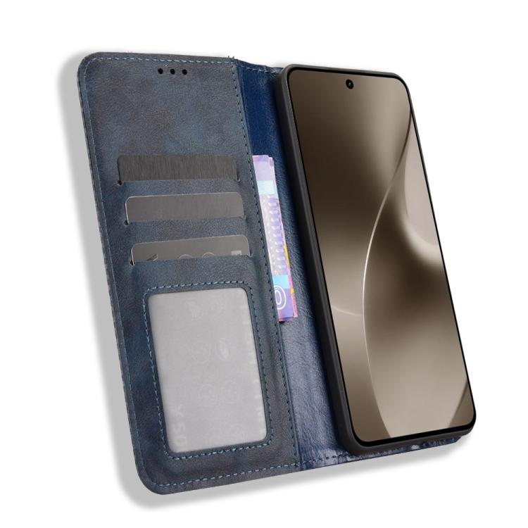 For Realme 15 SEA Magnetic Buckle Retro Texture Leather Phone Case