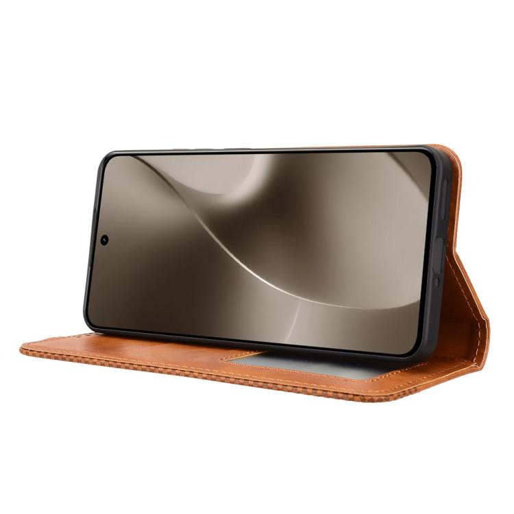 For Realme 15 SEA Magnetic Buckle Retro Texture Leather Phone Case
