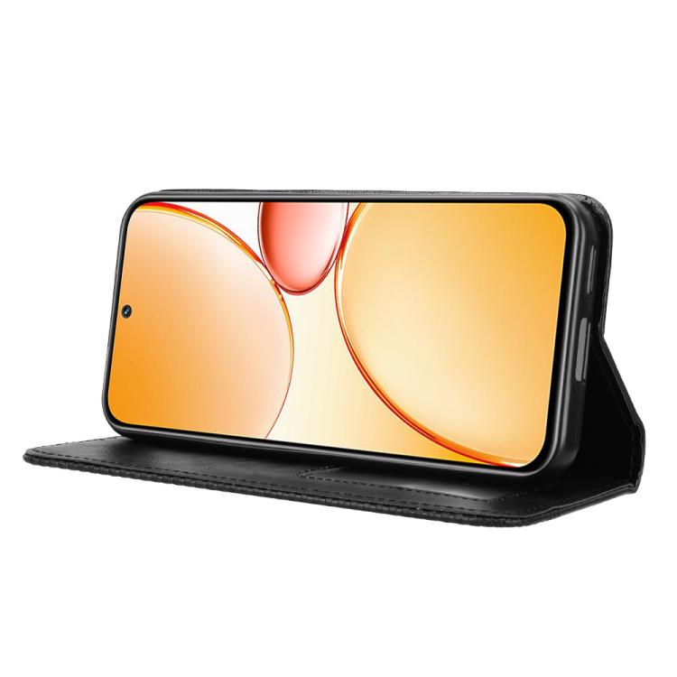 For Realme C85 Pro 4G Magnetic Buckle Retro Texture Leather Phone Case