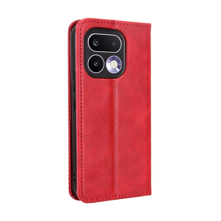 For Realme 16 Pro+ 5G Magnetic Buckle Retro Texture Leather Phone Case