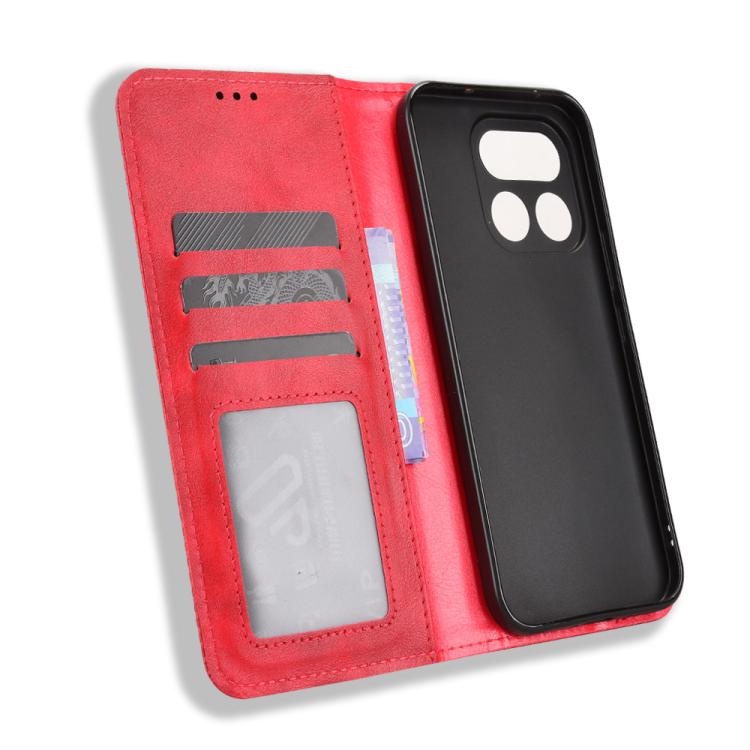 For Realme 16 Pro+ 5G Magnetic Buckle Retro Texture Leather Phone Case