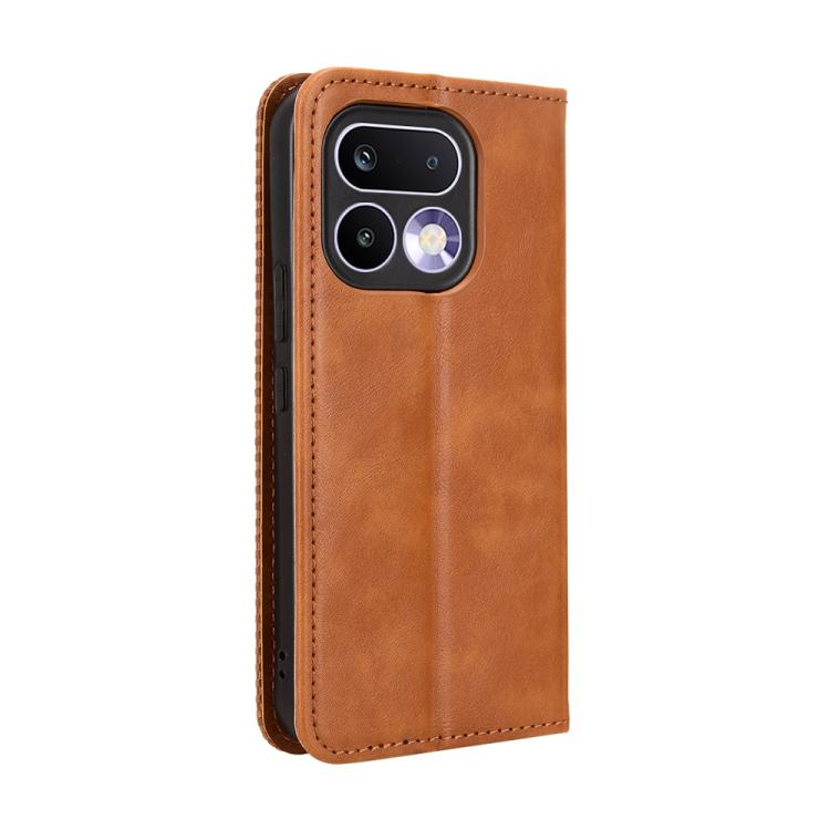 For Realme 16 Pro+ 5G Magnetic Buckle Retro Texture Leather Phone Case