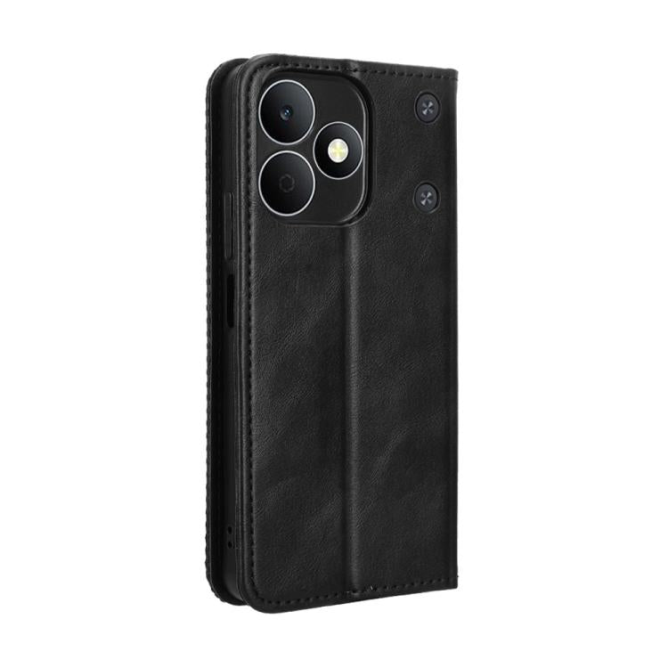 For Realme Note 80 4G Magnetic Buckle Retro Texture Leather Phone Case