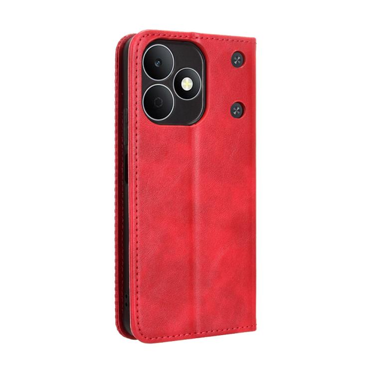 For Realme Note 80 4G Magnetic Buckle Retro Texture Leather Phone Case