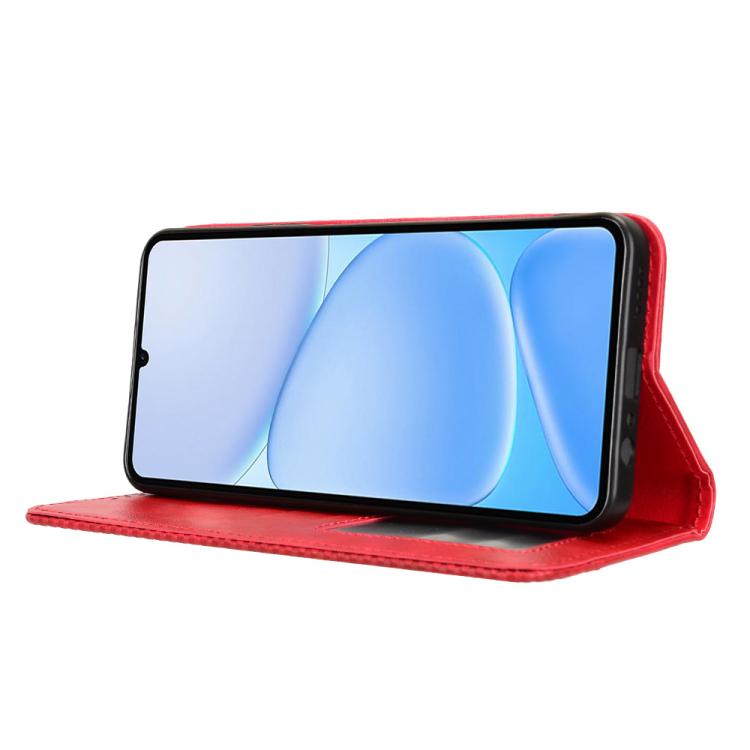 For Realme Note 80 4G Magnetic Buckle Retro Texture Leather Phone Case