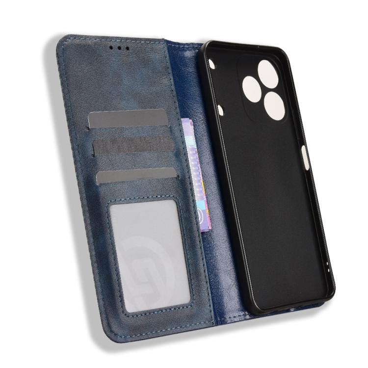 For Realme Note 80 4G Magnetic Buckle Retro Texture Leather Phone Case
