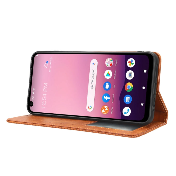 For Orbic Magic 5G R678EL Magnetic Buckle Retro Texture Leather Phone Case