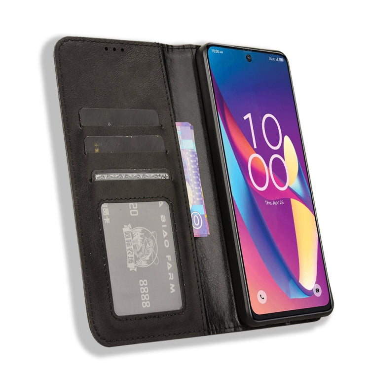 For TCL 50 XL 5G Magnetic Buckle Retro Texture Leather Phone Case