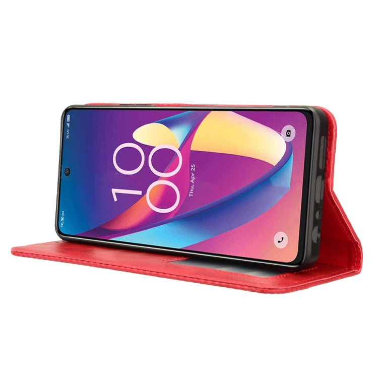 For TCL 50 XL 5G Magnetic Buckle Retro Texture Leather Phone Case