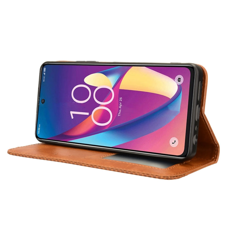 For TCL 50 XL 5G Magnetic Buckle Retro Texture Leather Phone Case