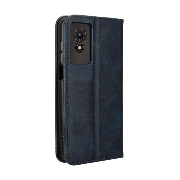 For TCL 501 4G Magnetic Buckle Retro Texture Leather Phone Case