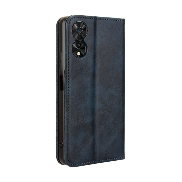 For TCL 505 4G Magnetic Buckle Retro Texture Leather Phone Case
