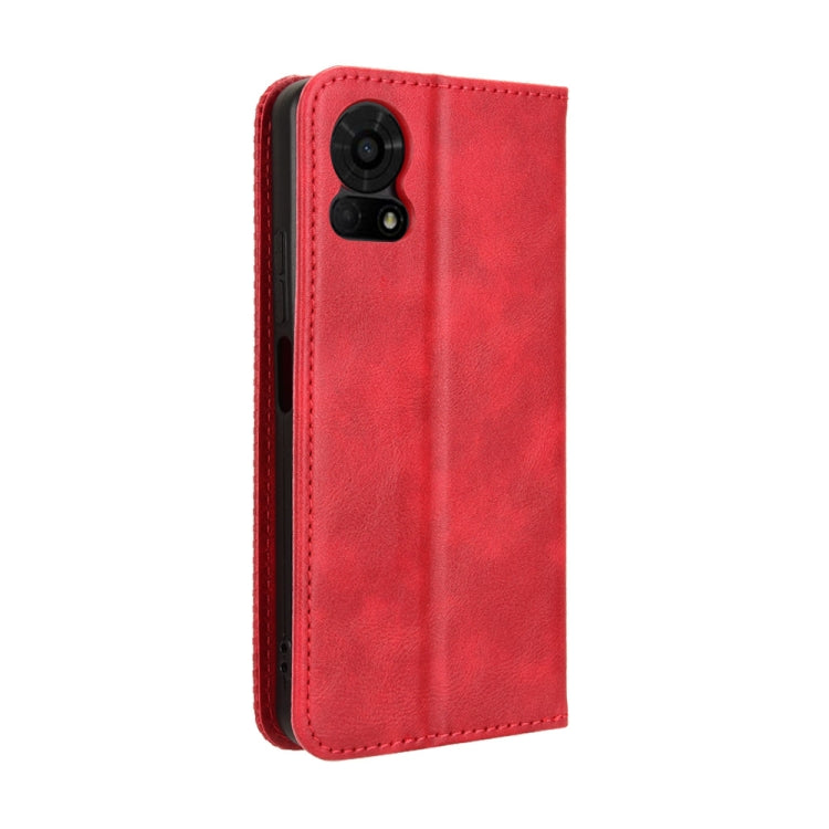 For TCL 50 LE Magnetic Buckle Retro Texture Leather Phone Case