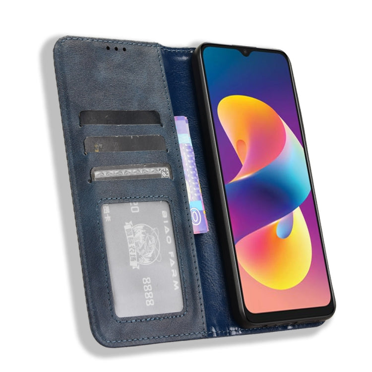 For TCL 50 LE Magnetic Buckle Retro Texture Leather Phone Case