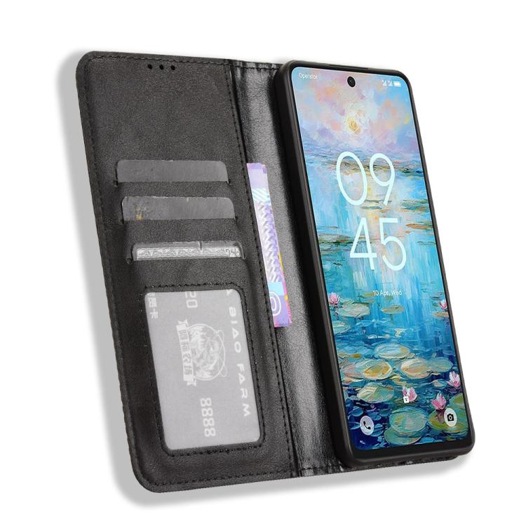 For TCL 50 NxtPaper 5G / 50 Pro NxtPaper 5G Magnetic Buckle Retro Texture Leather Phone Case