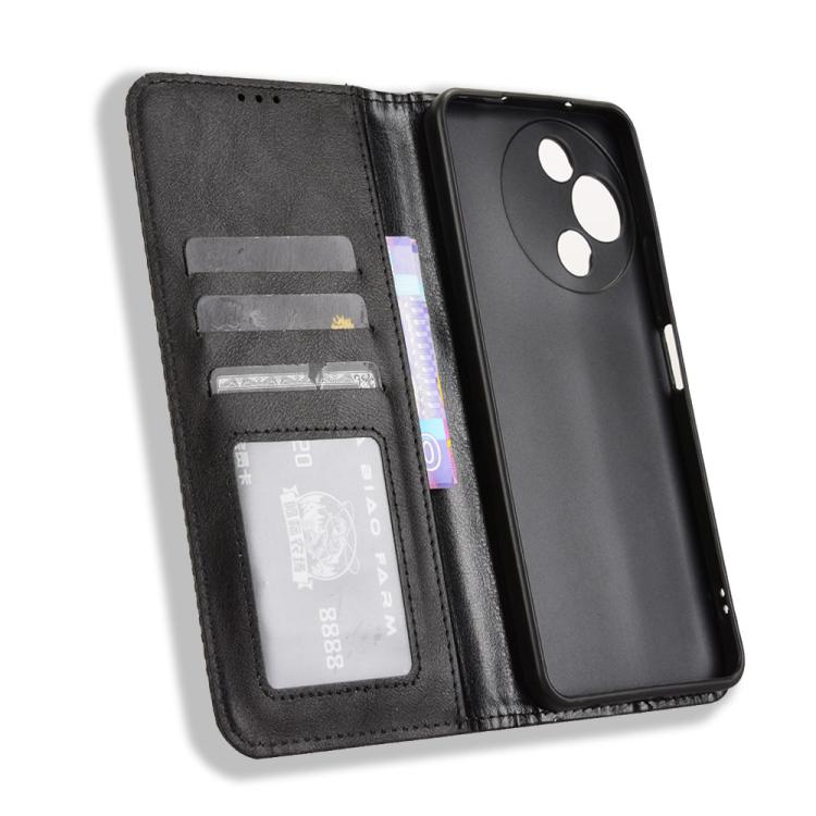 For TCL 60R 5G Magnetic Buckle Retro Texture Leather Phone Case
