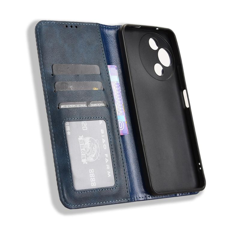 For TCL 60R 5G Magnetic Buckle Retro Texture Leather Phone Case