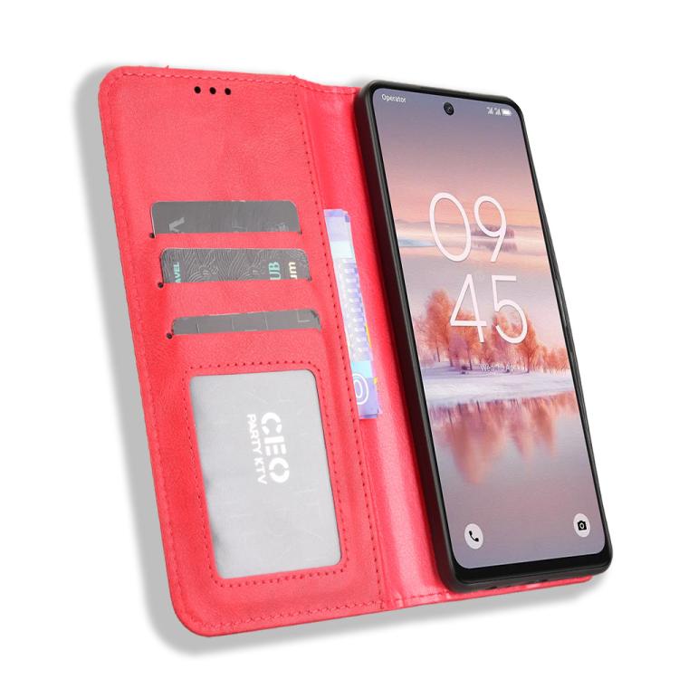 For TCL 60 NxtPaper Magnetic Buckle Retro Texture Leather Phone Case