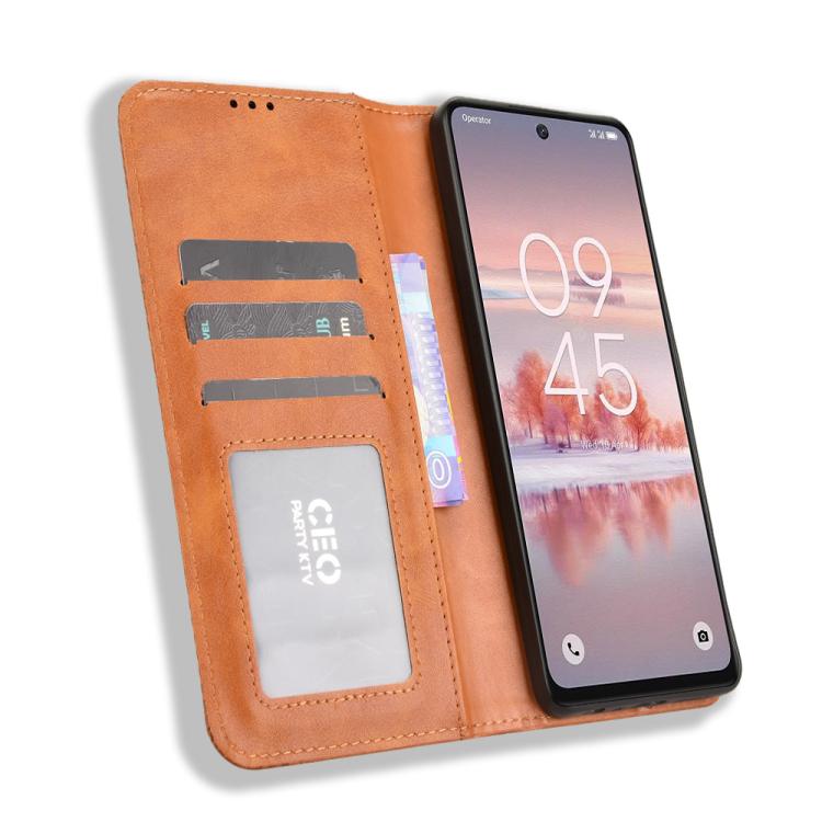For TCL 60 NxtPaper Magnetic Buckle Retro Texture Leather Phone Case