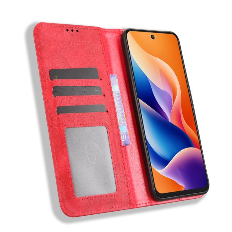 For TCL 605 / 60 SE Magnetic Buckle Retro Texture Leather Phone Case