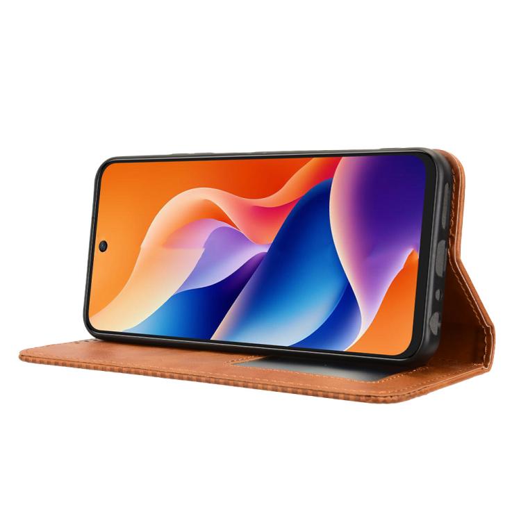 For TCL 605 / 60 SE Magnetic Buckle Retro Texture Leather Phone Case