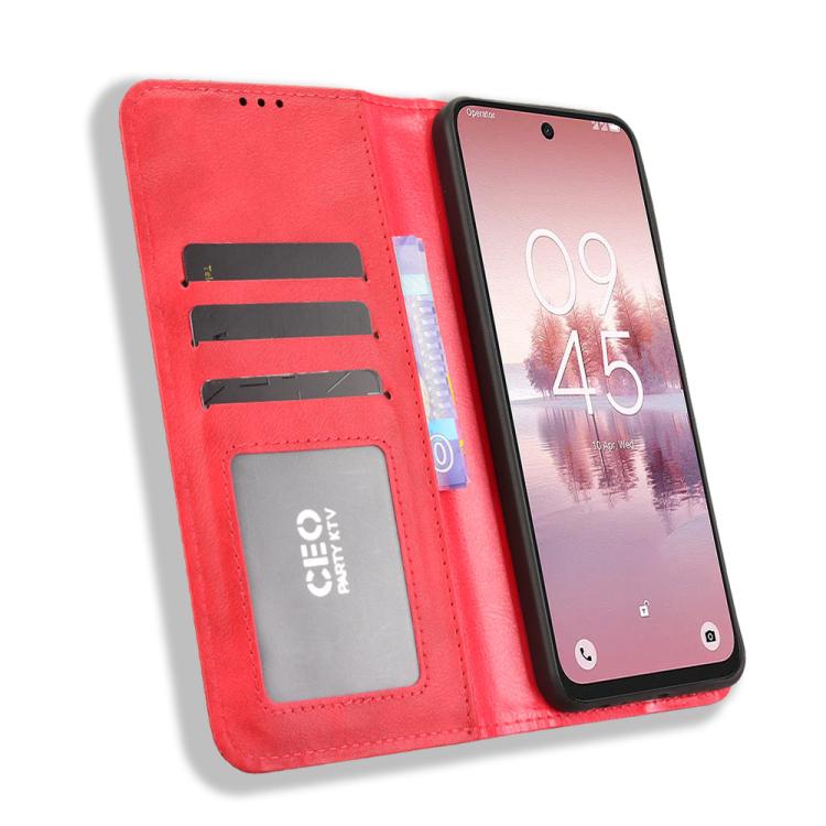 For TCL 60 SE NxtPaper 5G Magnetic Buckle Retro Texture Leather Phone Case