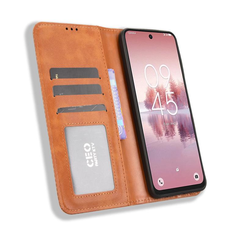 For TCL 60 SE NxtPaper 5G Magnetic Buckle Retro Texture Leather Phone Case