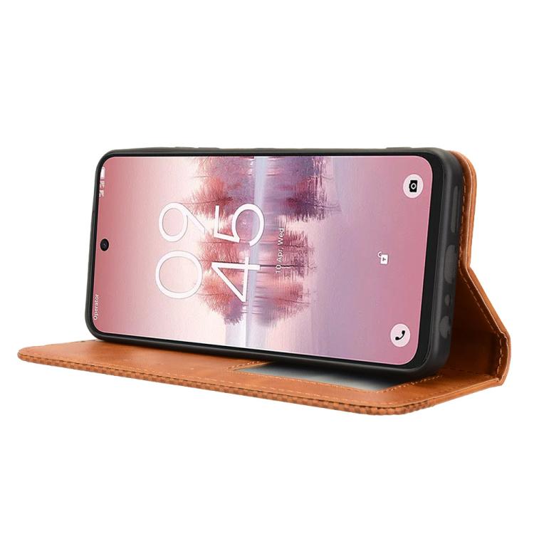 For TCL 60 SE NxtPaper 5G Magnetic Buckle Retro Texture Leather Phone Case