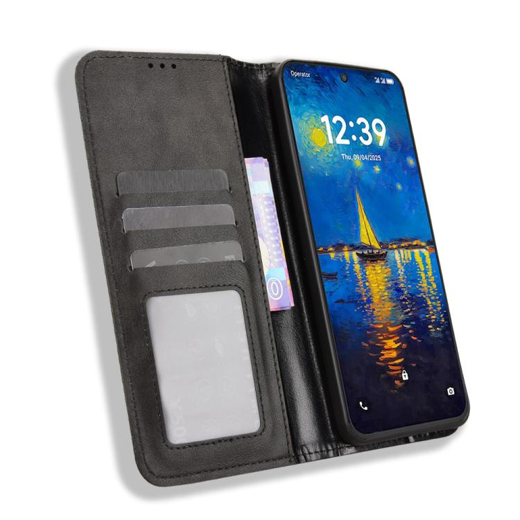 For TCL NxtPaper 60 Ultra 5G Magnetic Buckle Retro Texture Leather Phone Case