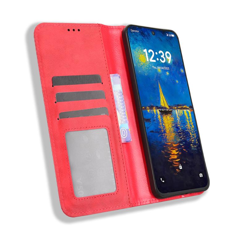 For TCL NxtPaper 60 Ultra 5G Magnetic Buckle Retro Texture Leather Phone Case