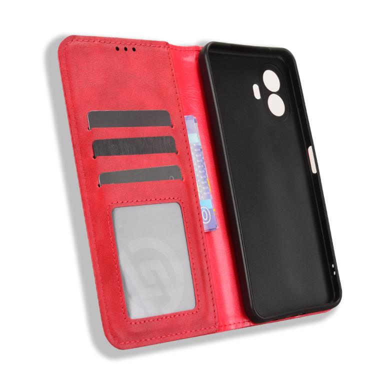 For TCL K70 SE T453D Magnetic Buckle Retro Texture Leather Phone Case