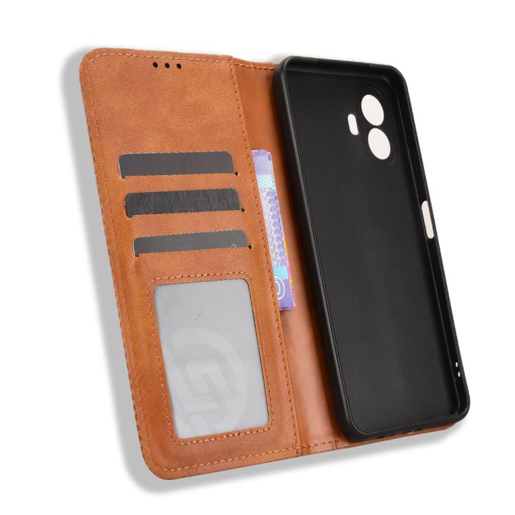 For TCL K70 SE T453D Magnetic Buckle Retro Texture Leather Phone Case