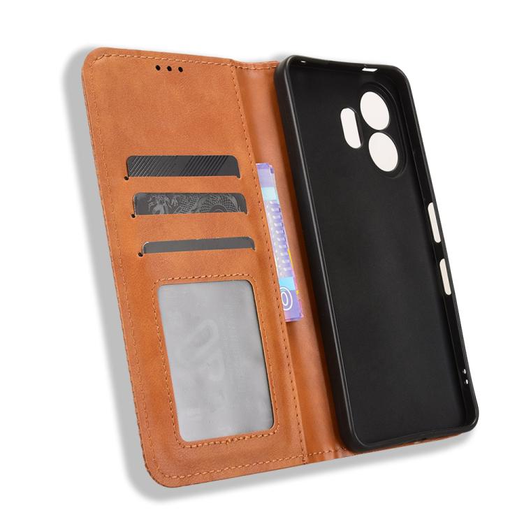 For TCL NxtPaper 70 Pro 5G Magnetic Buckle Retro Texture Leather Phone Case