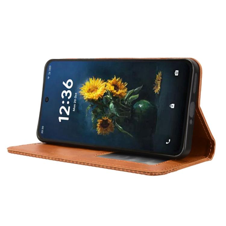 For TCL NxtPaper 70 Pro 5G Magnetic Buckle Retro Texture Leather Phone Case