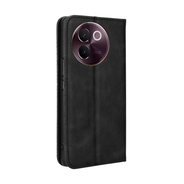 For vivo V30e 5G / V40 Lite 5G Magnetic Buckle Retro Texture Leather Phone Case